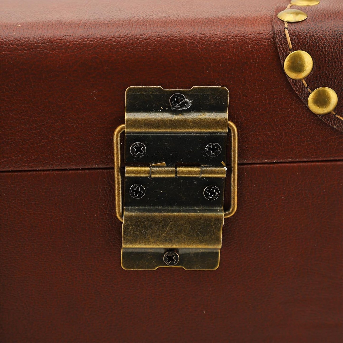 Vintage läder-overnight-handbagagekoffert med legeringslås – Heritage brun