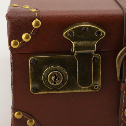 Vintage läder-overnight-handbagagekoffert med legeringslås – Heritage brun