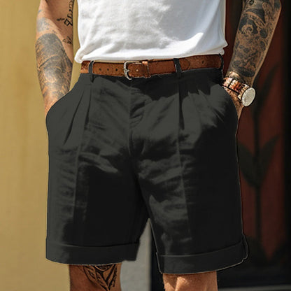 Stiliga linne- och bomullsshorts för herr – Milano
