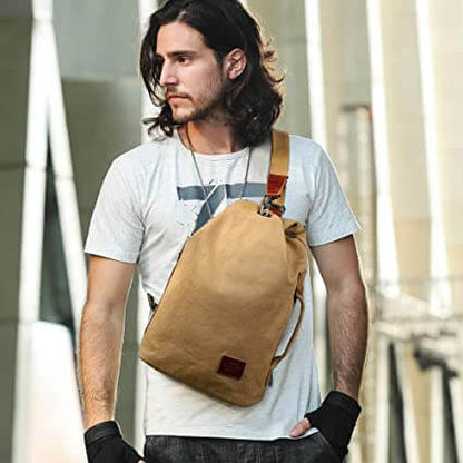 Vattenavvisande canvas-axelremsväska med antistöldfack – MultiWear