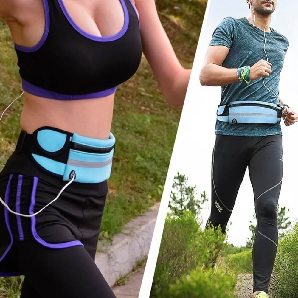 Vattenavvisande löparbälte – 2 för priset av 1 fitness- och reseväska