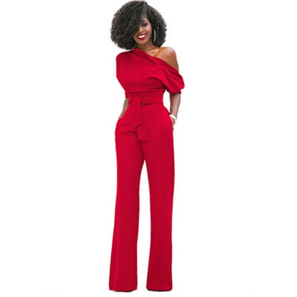 En enfärgad bodycon-jumpsuit för damer – Höstmagi Sofia