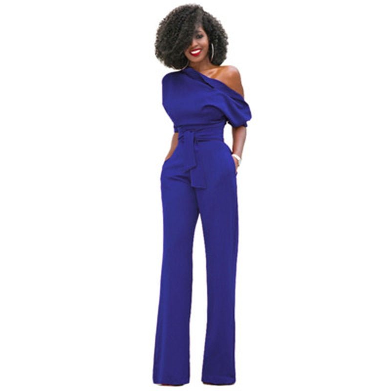 En enfärgad bodycon-jumpsuit för damer – Höstmagi Sofia
