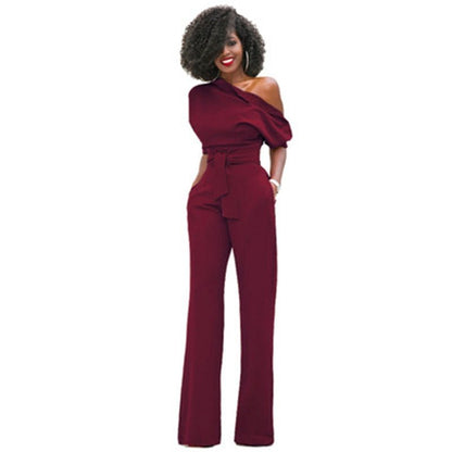En enfärgad bodycon-jumpsuit för damer – Höstmagi Sofia