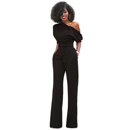 En enfärgad bodycon-jumpsuit för damer – Höstmagi Sofia