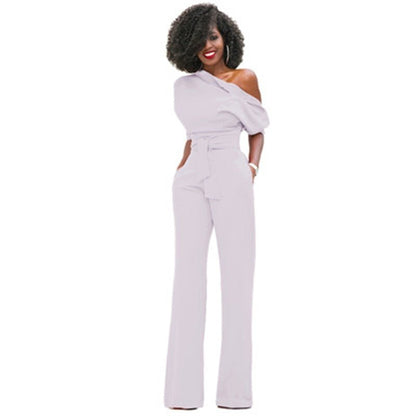 En enfärgad bodycon-jumpsuit för damer – Höstmagi Sofia