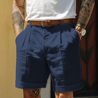 Stiliga linne- och bomullsshorts för herr – Milano