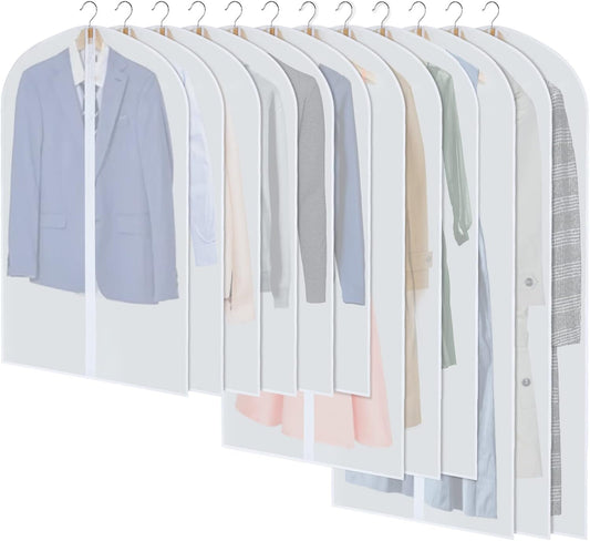 PEVA-klädpåseset – 12-pack med hängande klädöverdrag i 3 storlekar (Köp 1, få 1 GRATIS)