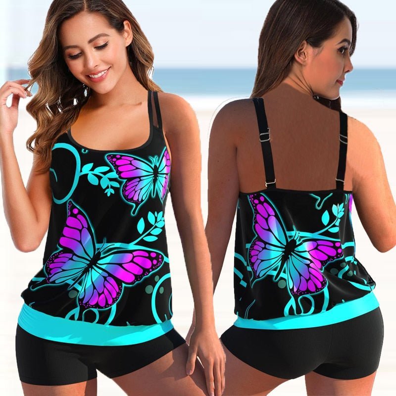 Plus-size tankini för strand och pool - Marielle