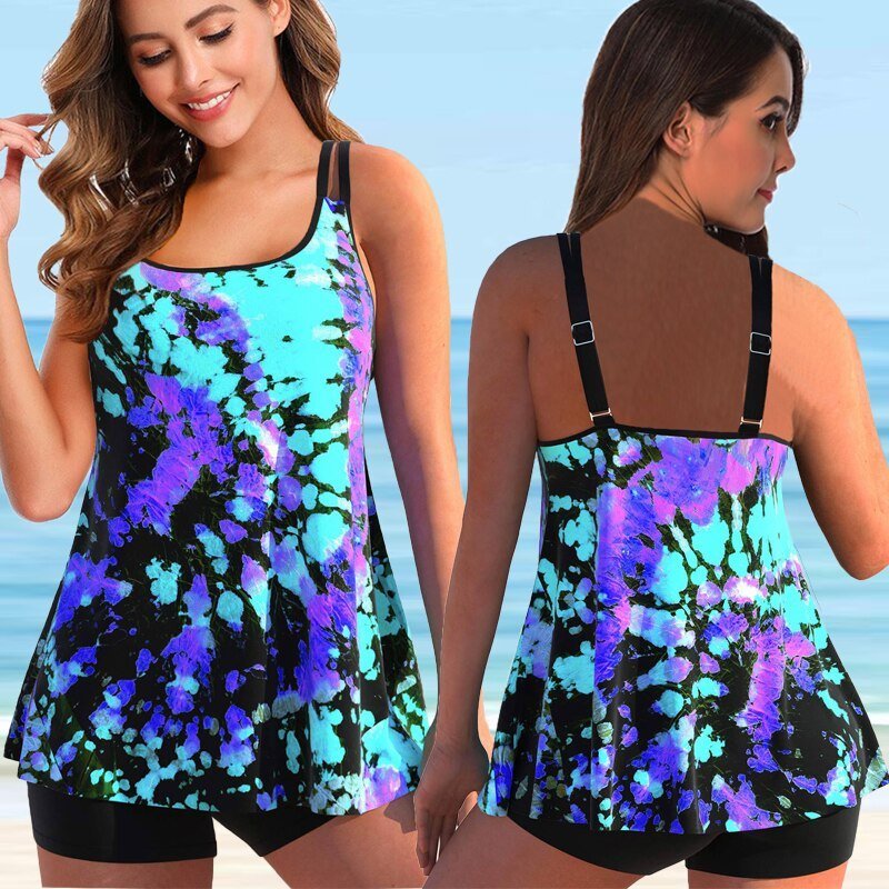 Plus-size tankini för strand och pool - Marielle