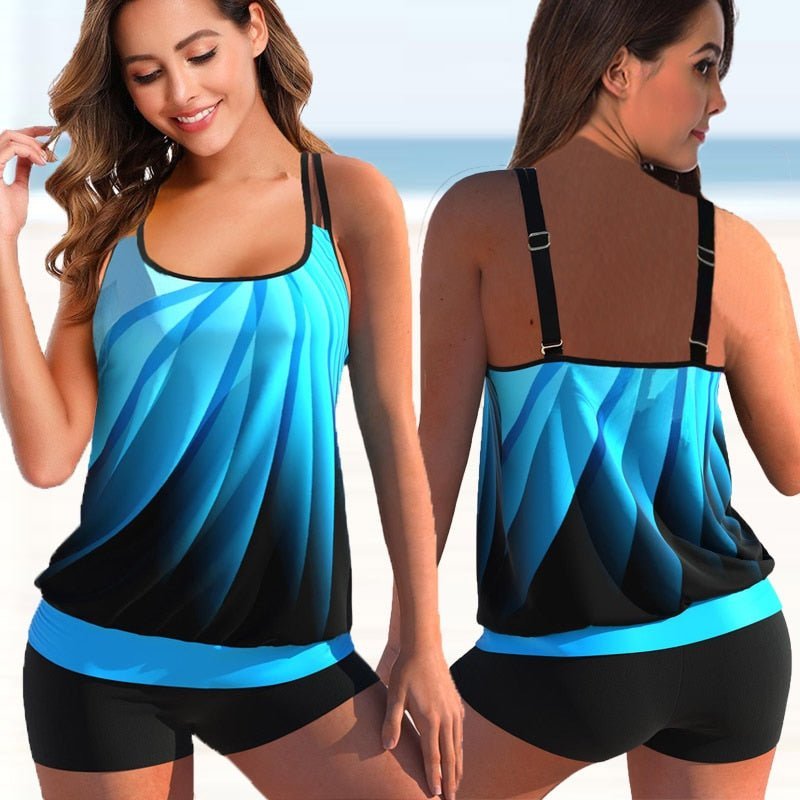 Plus-size tankini för strand och pool - Marielle